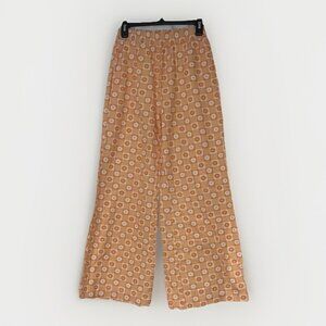 COTTON ON Sunny Flare Pull On Pants‎ Daisy Garden Check Sweet Orange Size 6